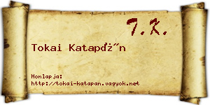 Tokai Katapán névjegykártya